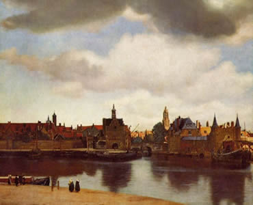 El artista dans Jan Vermeer pint la ciudad de Delft, Holanda, donde vivi toda su vida (1632-1675). Sobre la ciudad pintaba <a href="/earth/Atmosphere/clouds/stratocumulus.html&edu=high&lang=sp">nubes estratocmulos</a> en el cielo. Las nubes estratocmulos usualmente  producen solo precipitaciones ligeras, en forma de <a href="/earth/Atmosphere/precipitation/drizzle.html&edu=high&lang=sp">llovizna</a>.<p><small><em>Imagen cortesa de Corel</em></small></p>